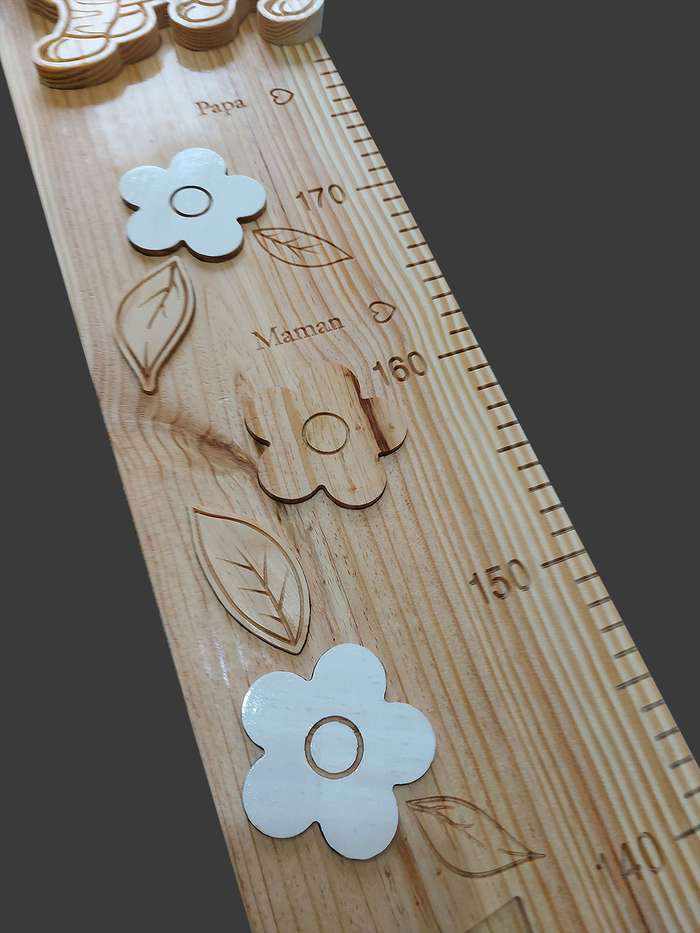 Avec ma toise, et si j'arrivais à rattrapper papa et maman… Un défi ludique pour l'enfant, plein de malice et de symboles.