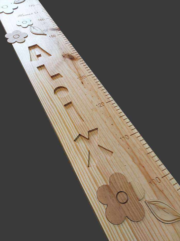 Toise princesse Alix, avec le prénom Alix entouré de fleurs et de feuilles, dans une simplicité et sobriété élégantes.